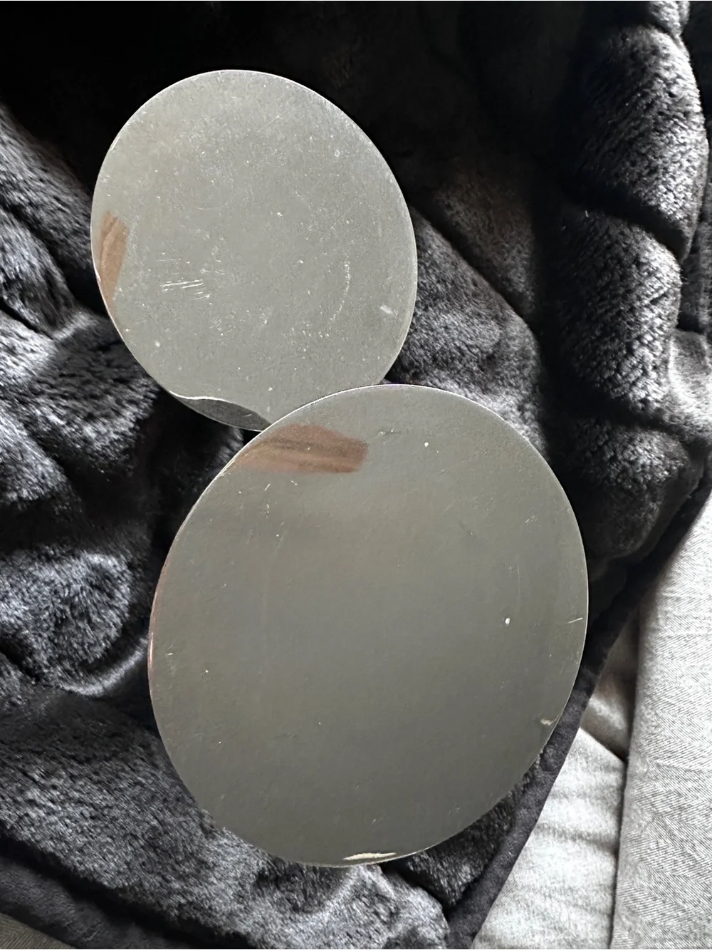 West Elm Hammered Silver Metal Candle Holders - Set of 2